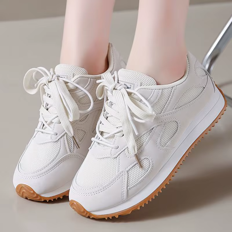 Baskets à lacets grises pour femmes