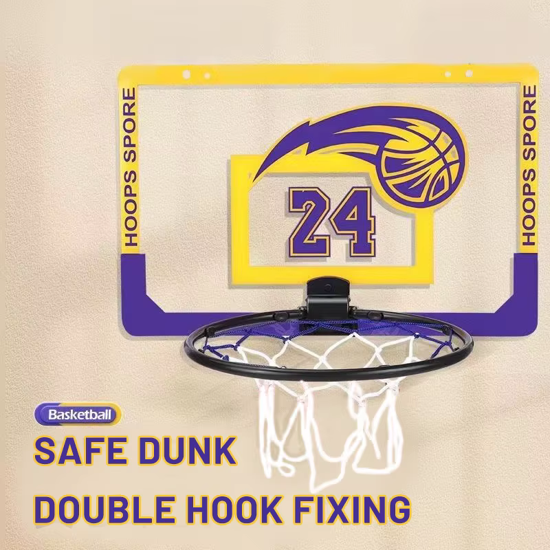 Jeux d'intérieur de sécurité et de divertissement pour enfants, ensemble de basket-ball de sport à domicile pour enfants, support mural, cadre de basket-ball non perforé