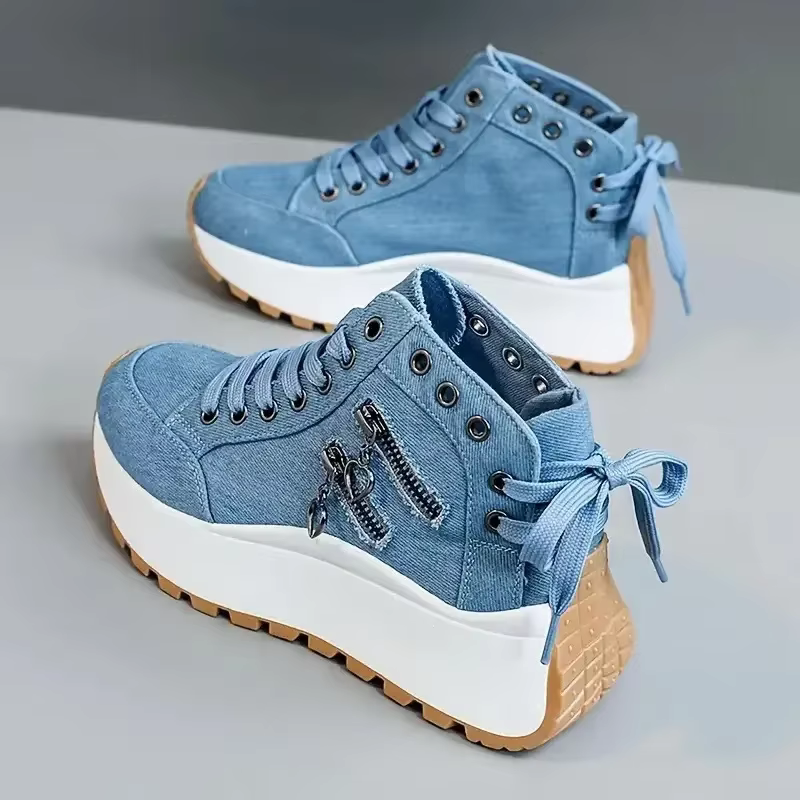 Designer femmes baskets haut Denim toile chaussures