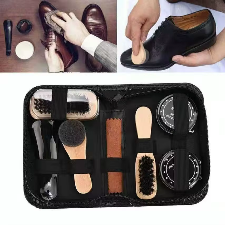 Kit de nettoyage de brosse pour vernis à chaussures en cuir