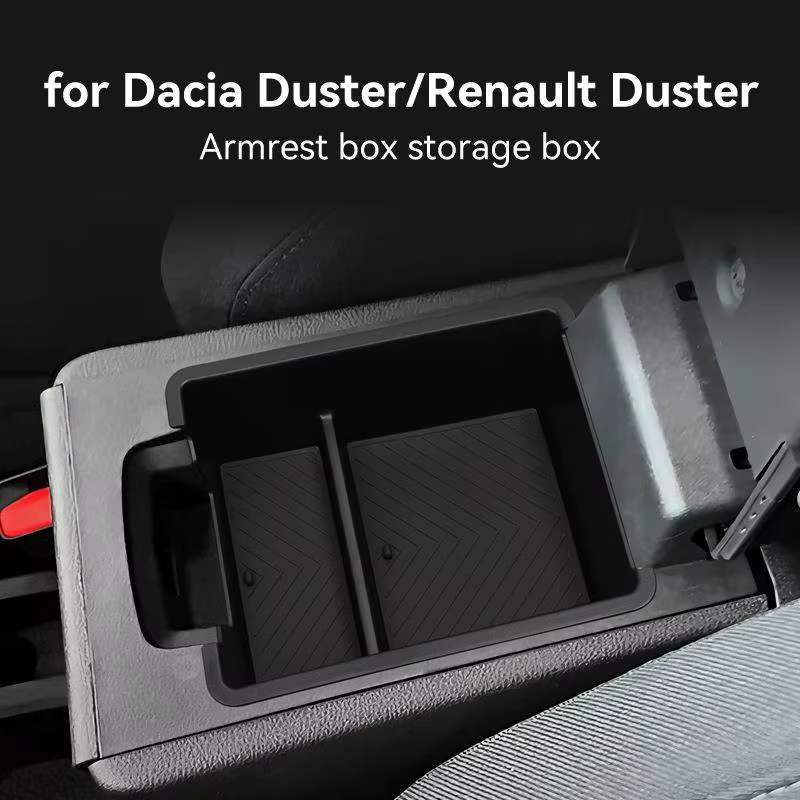Boîte de rangement pour accoudoir de voiture Dacia Duster 2025 2026, accessoires d'intérieur, plateau de Console centrale, rangement ABS