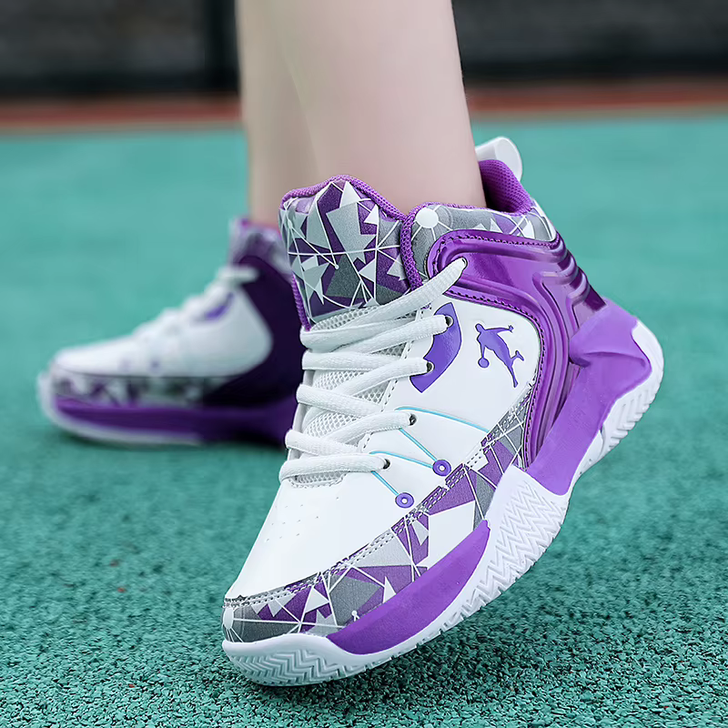 Chaussures de basket-ball à lacets pour enfants