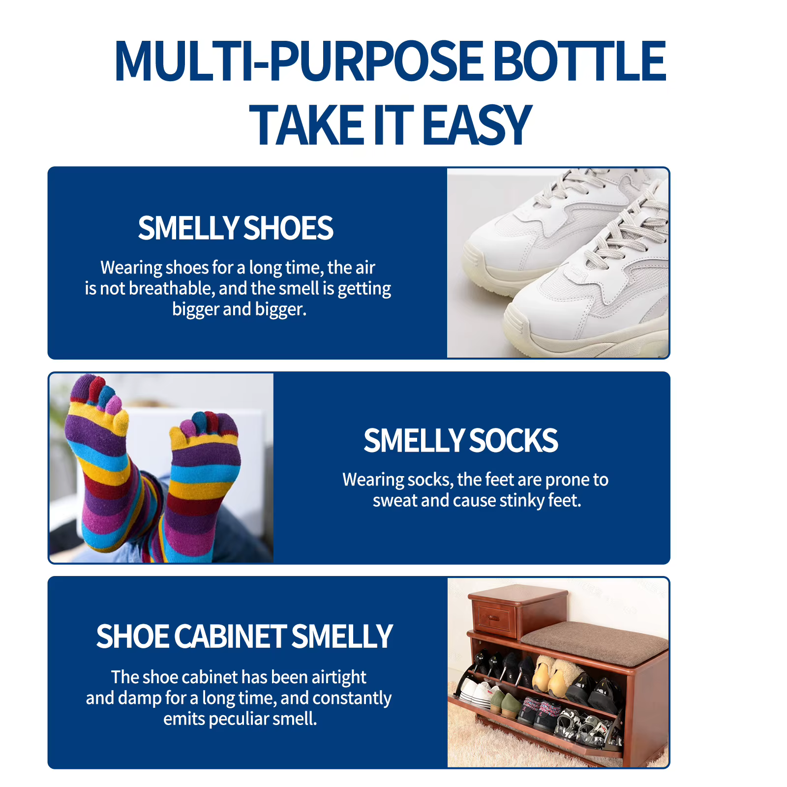 Spray désodorisant antibactérien pour chaussures et chaussettes 60ml Élimine les odeurs de pieds Anti-fongique Parfum