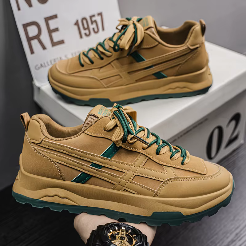 Baskets en cuir à lacets pour hommes 2026 – Tendance