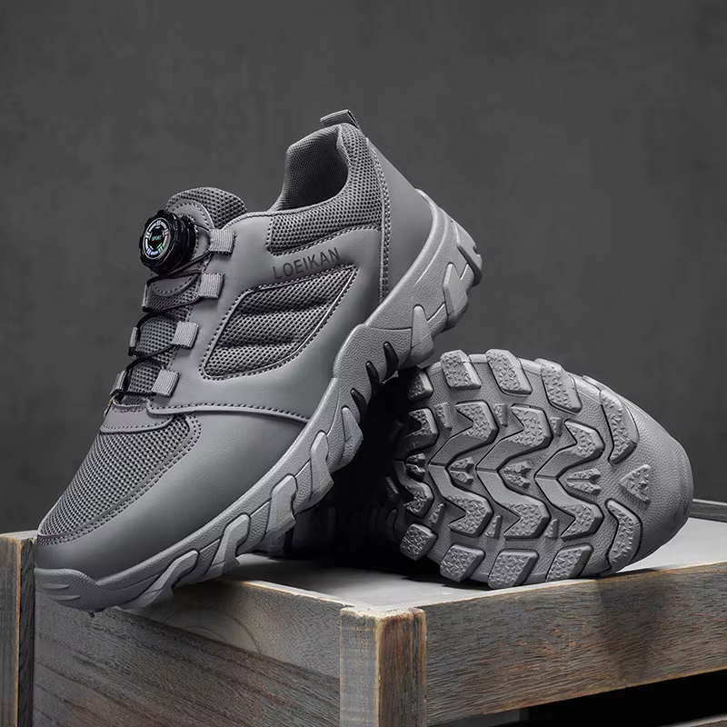 Baskets décontractées à boucle rotative pour hommes - Chaussures de marche respirantes pour l'extérieur LOEIKAN