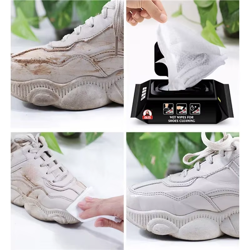 12-80 pièces chaussure Sneaker nettoyant lingettes rapides chaussures jetables
