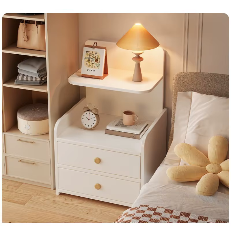 Table de chevet petite et simple, style moderne, pour chambre à coucher, avec rangement, idéale pour chambre de location
