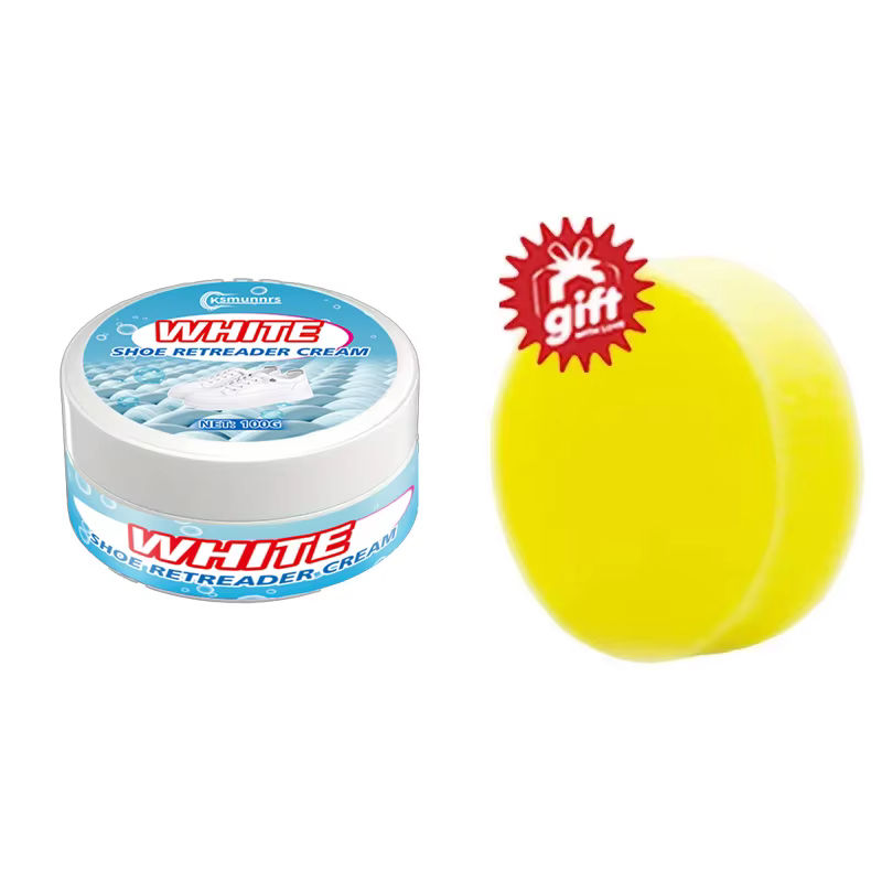 Crème Nettoyante et Rénovatrice pour Chaussures Blanches – Nettoyant et Redresseur de Brillance pour Baskets