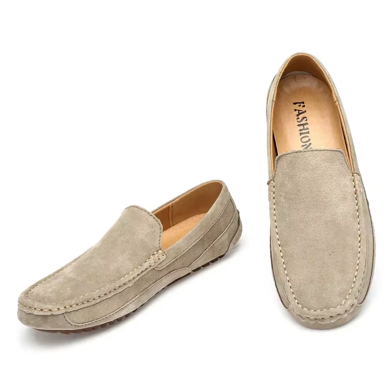Mocassins en cuir suédé pour hommes