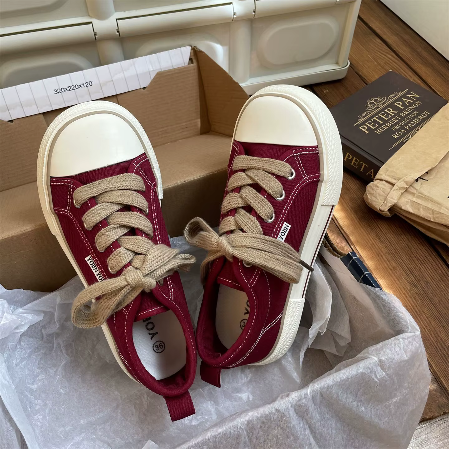 Chaussures plates en toile pour femmes