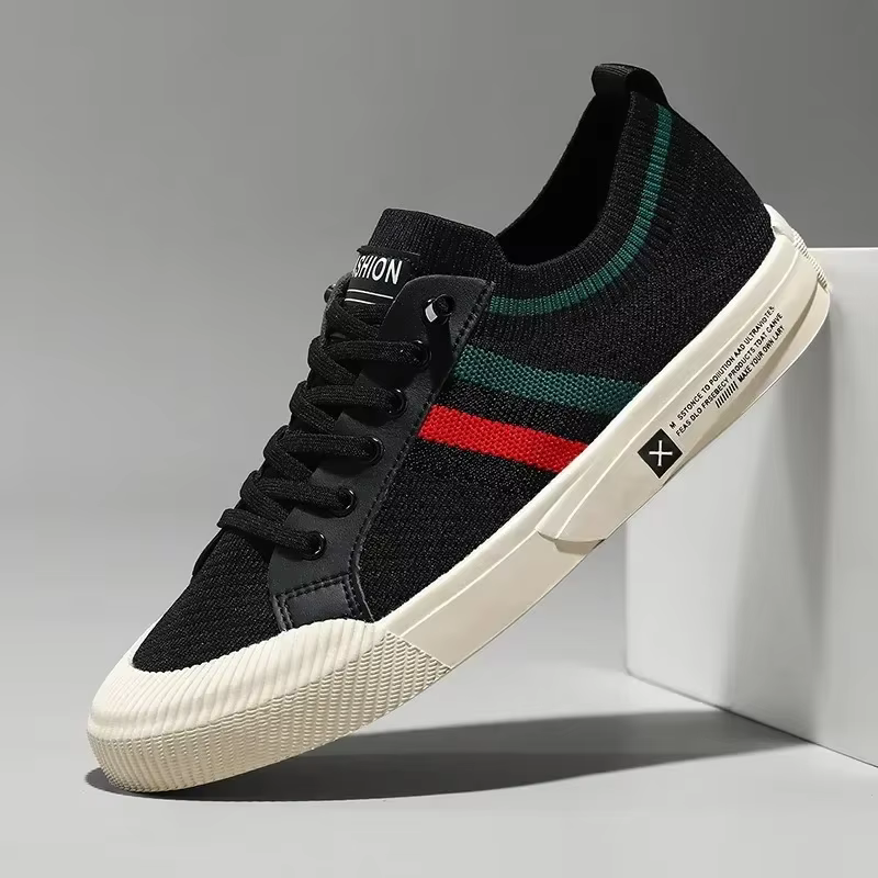 Baskets de mode pour hommes maille légère respirant mocassins de marche en plein air chaussures plates pour homme