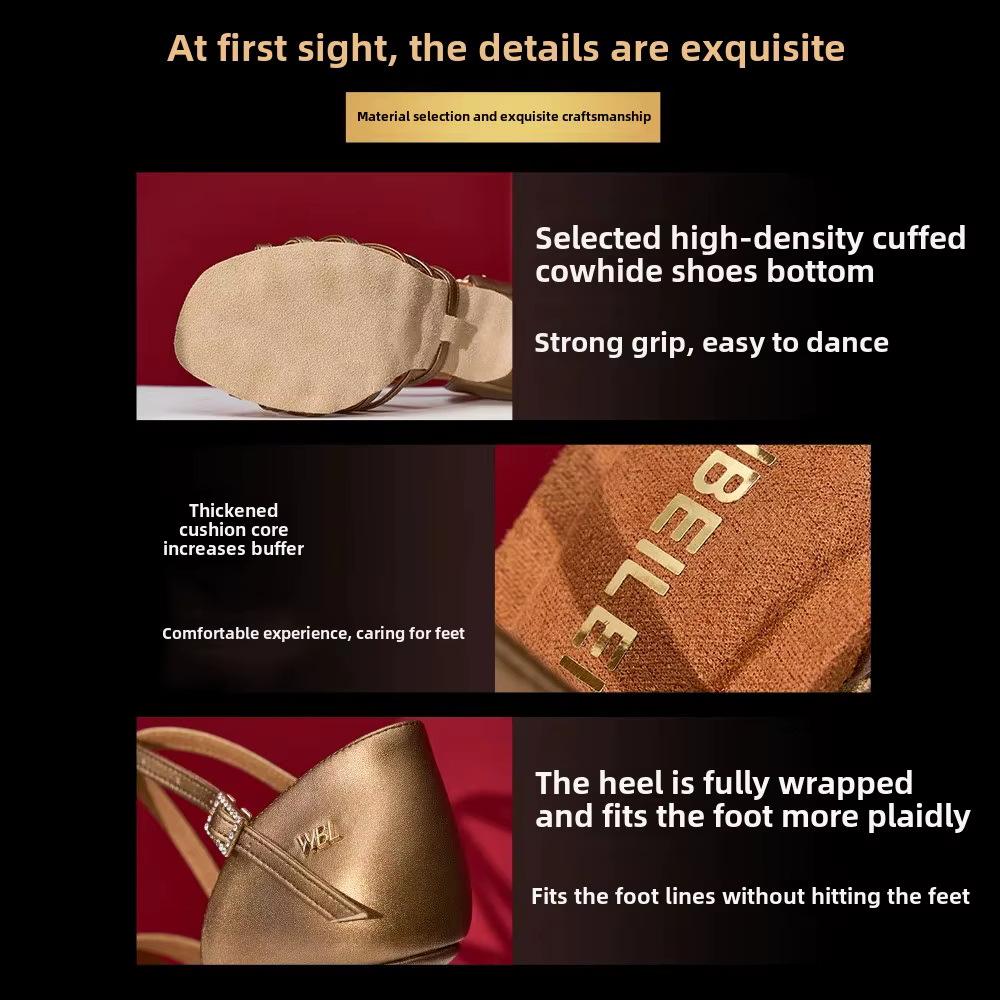 Chaussures de danse latine pour femmes avec semelle souple pour usage intérieur professionnel chaussures de danse à talons hauts vêtements de danse pour femmes en gros