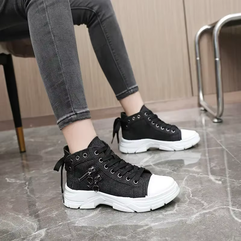 Tailles 35-44 chaussures de créateur de luxe pour femmes mode rétro bleu clair Denim haut