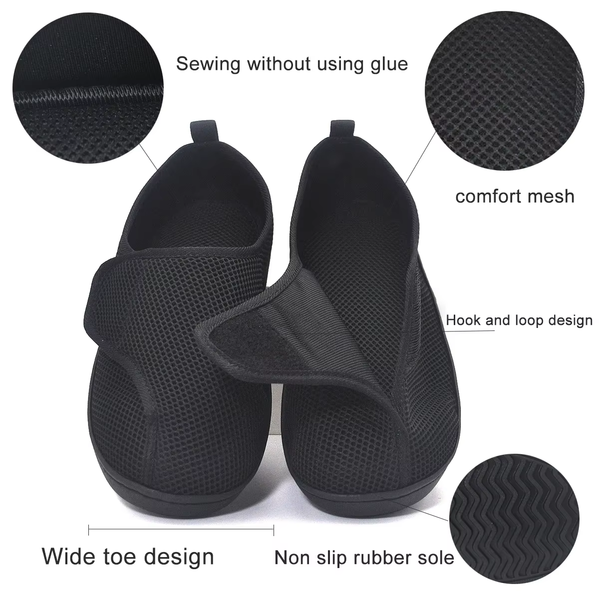 Chaussures de santé hommes pieds larges