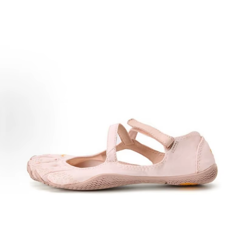 Chaussures à cinq doigts noires et rouges pour femmes