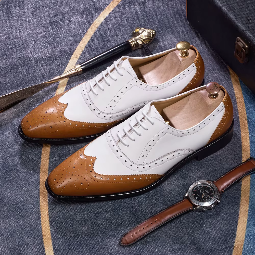 Couleurs mélangées hommes chaussures habillées rétro
