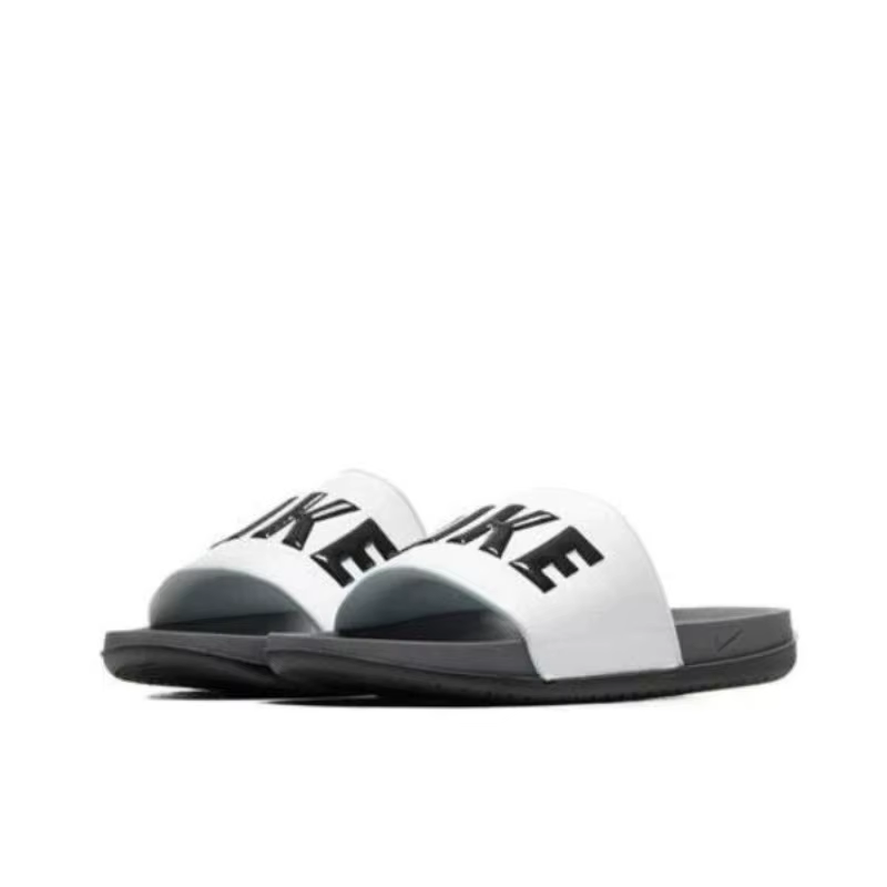 Nike Offcourt Slide Blanc Noir Minimaliste Polyvalent Respirant Antidérapant Résistant à l'usure Séchage rapide Pantoufles pour hommes BQ4639-001