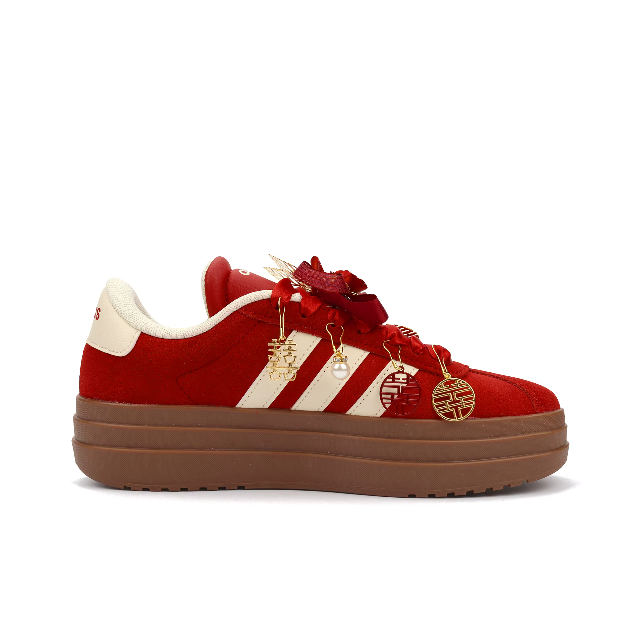 Adidas VL Court Bold Match Made In Heaven Chaussures de skateboard rehaussantes pour femme Rouge