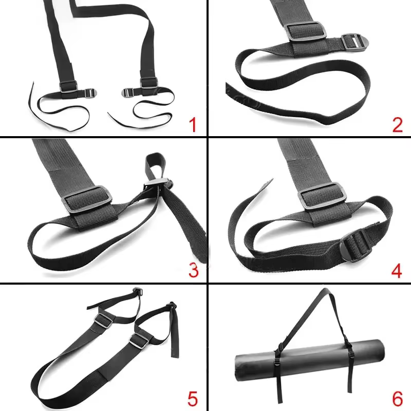 Sangle réglable pour tapis de yoga, ceinture de transport à l'épaule pour tapis de yoga, sac de couchage, tente, matelas, accessoires, 1 pièce
