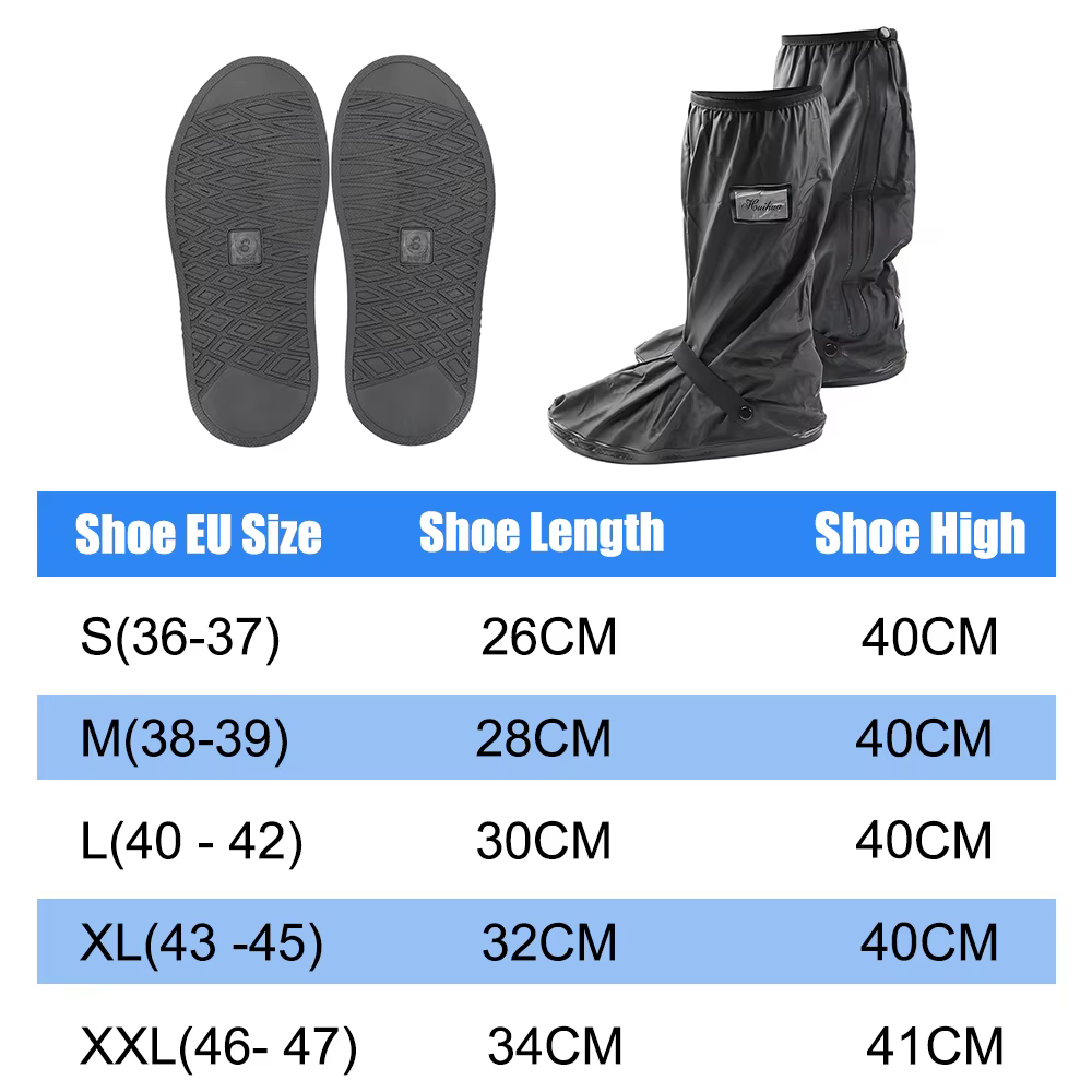 Couvre-chaussures de pluie réutilisables pour moto