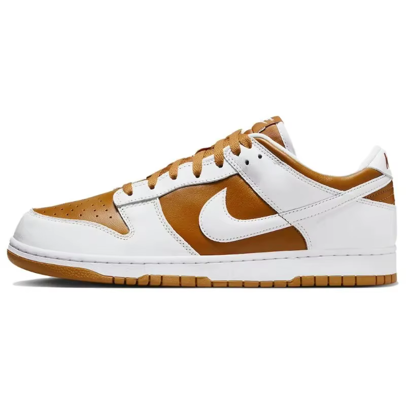 Nike Dunk — Dark Curry / Blanc et marron — Chaussures basses antidérapantes pour hommes FQ6965-700