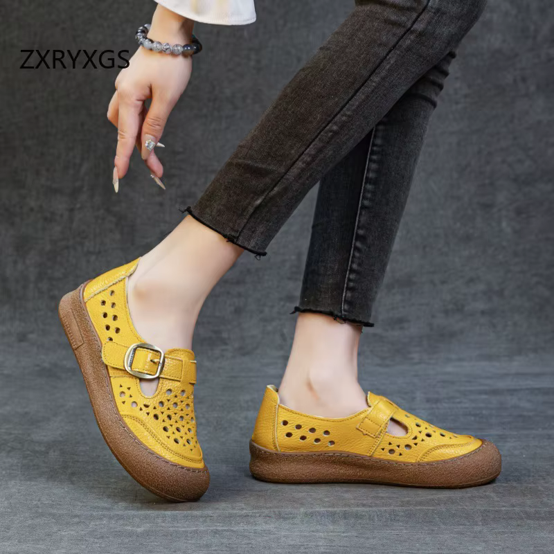 ZXRYXGS 2025 nouveau printemps été chaussures en cuir véritable