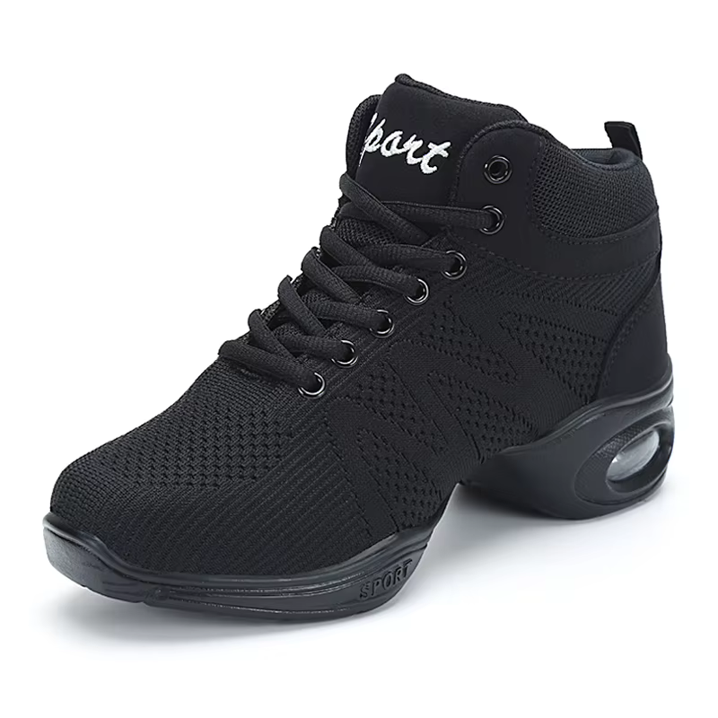 Baskets de danse sportives noires pour femmes
