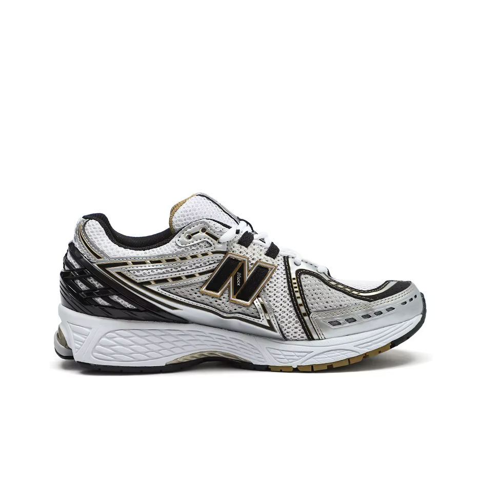 New Balance NB 1906R Chaussures de course basses unisexes tendance rétro polyvalentes en maille textile et cuir synthétique blanc argenté