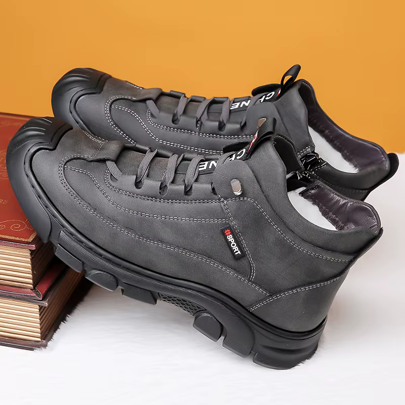 Bottes en cuir Pu hommes printemps chaussures hautes décontractées