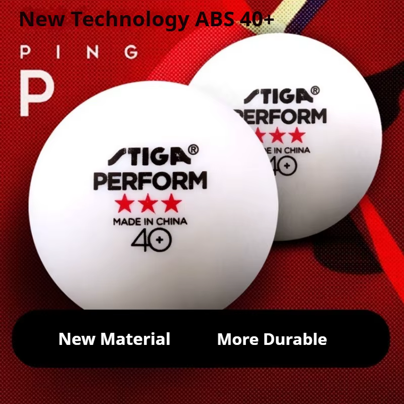 STIGA 3 étoiles 40 + balles de Tennis de Table ITTF ABS nouveau matériel balles de Ping-Pong cousues haute élasticité balles d'entraînement durables