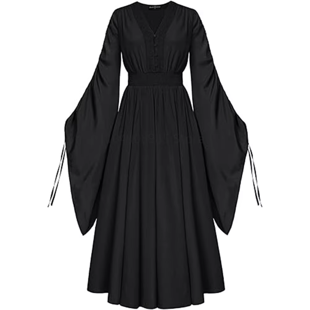 Robe Renaissance pour femmes, Vintage, médiévale, manches bouffantes, Chemise de princesse, Costume de Cosplay, robe longue