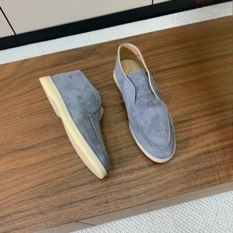 Mocassins hauts en daim et peau de mouton pour hommes