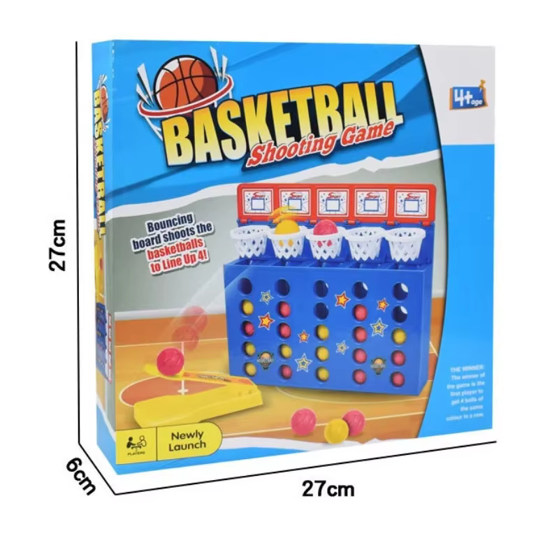 Jeu de tir au basket-ball avec balles rebondissantes, connectez 4 balles pour gagner, jeu de table, jeu interactif familial parent-enfant