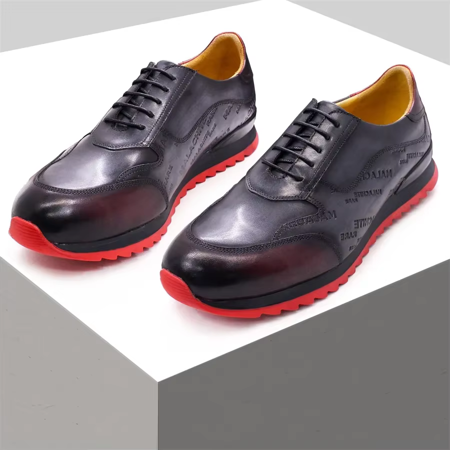Baskets en cuir haut de gamme pour hommes