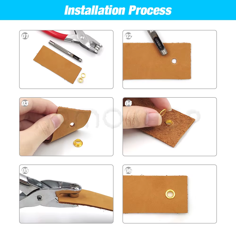 Pince d'installation pour œillets de 4mm/6mm/12mm avec 100