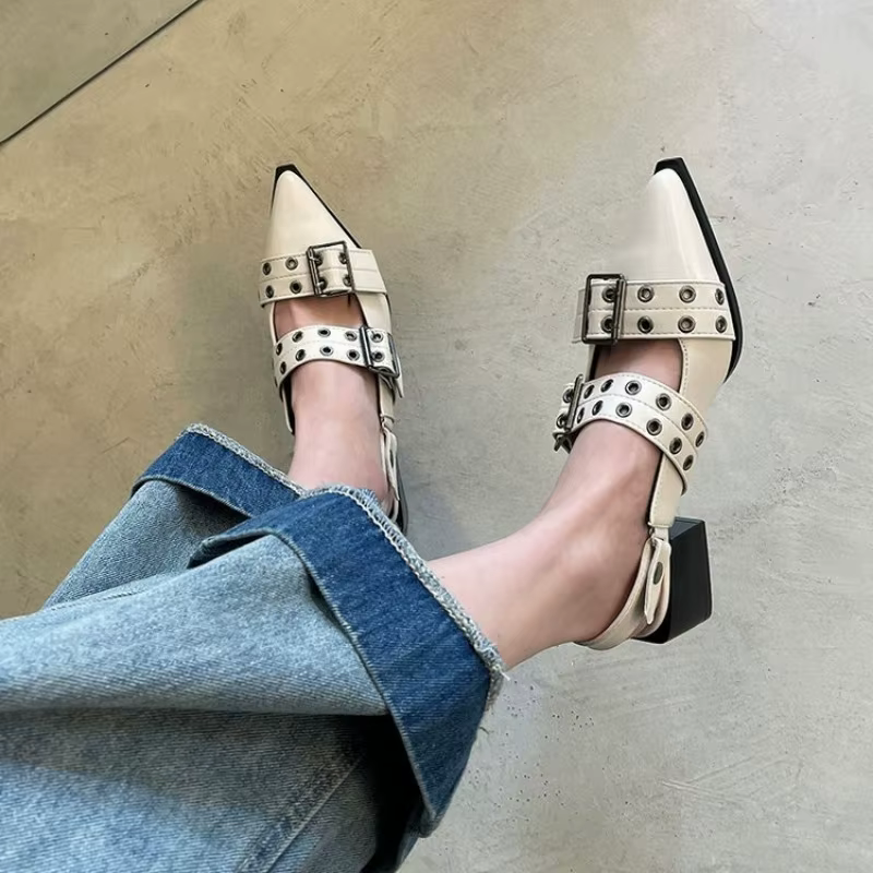 Chaussures pointues Mary Jane pour femmes