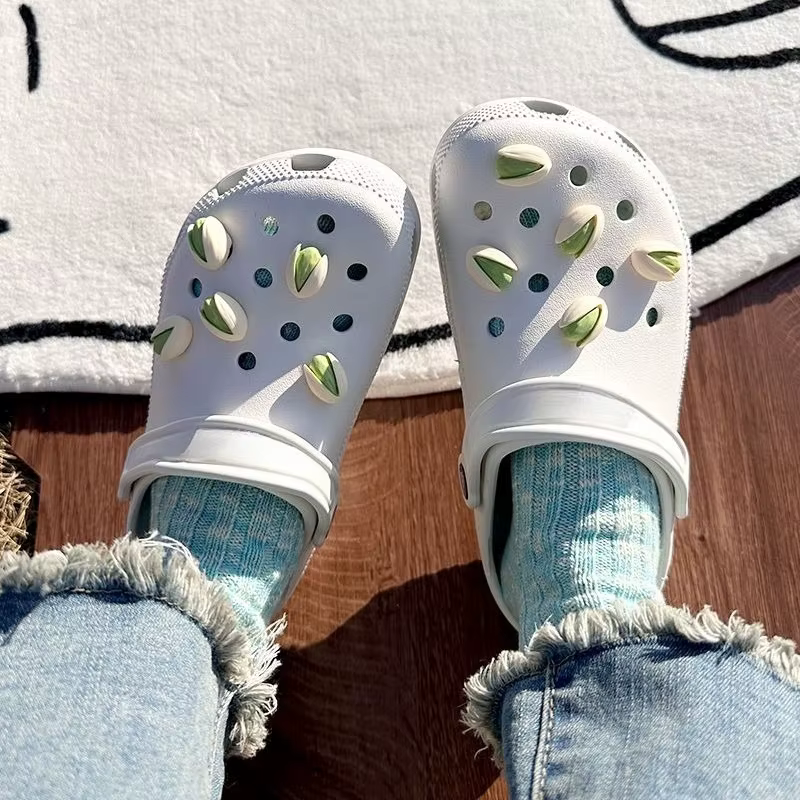 Série pistache, accessoires de chaussures amusants