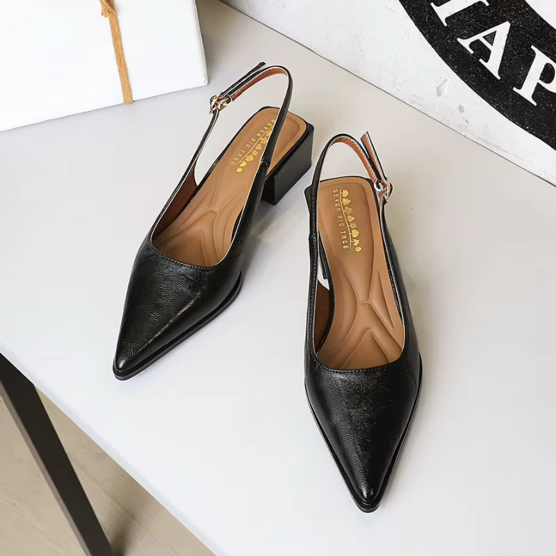 Chaussures pour femmes simples et haut de gamme avec talons épais
