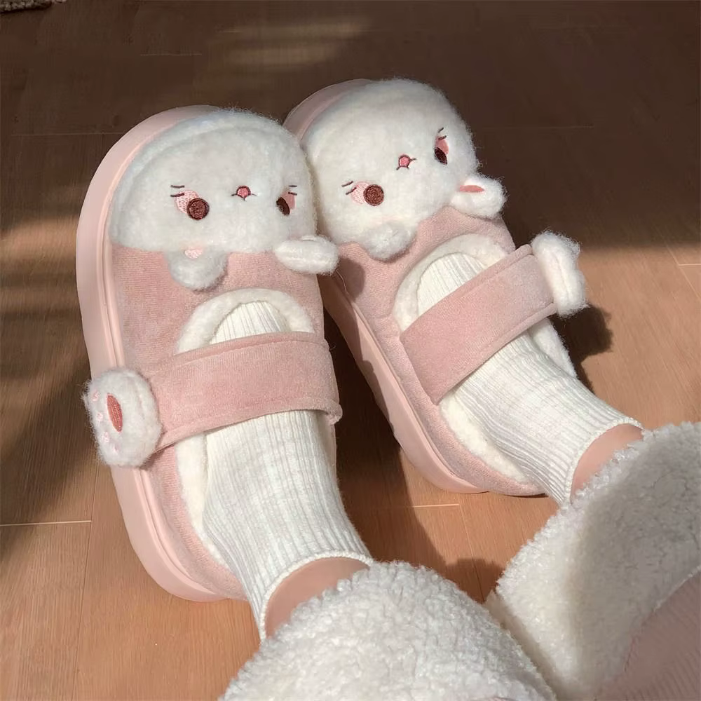 Chaussures antidérapantes en forme de patte de chat de dessin animé
