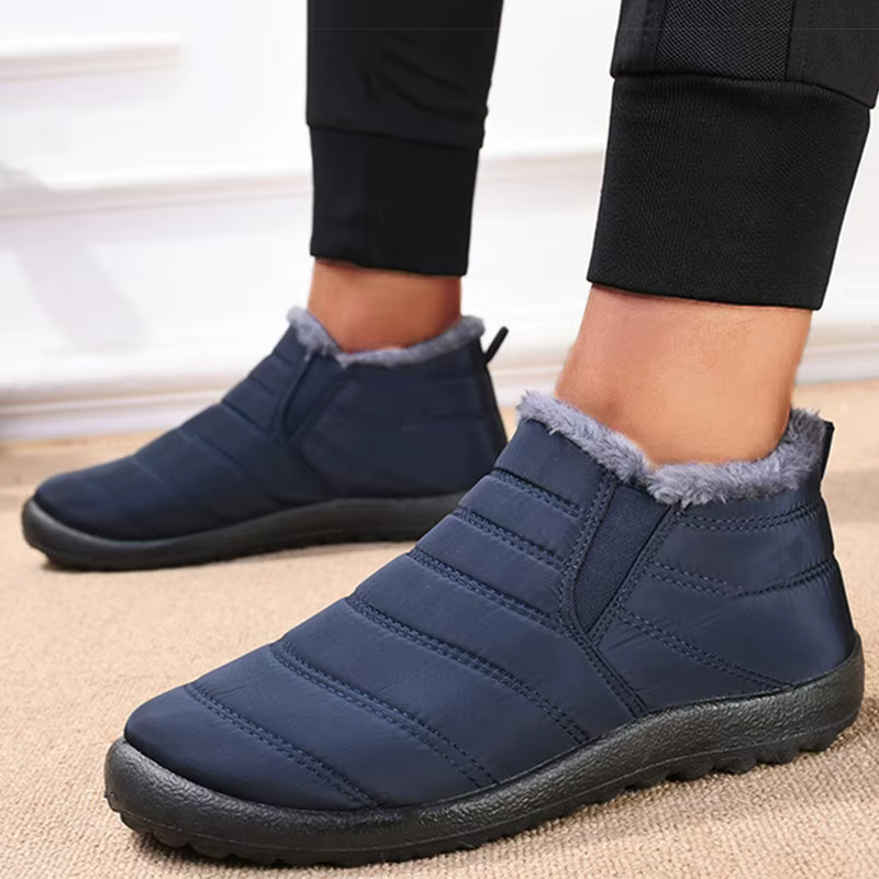Bottes pour hommes sans lacet chaussures d'hiver