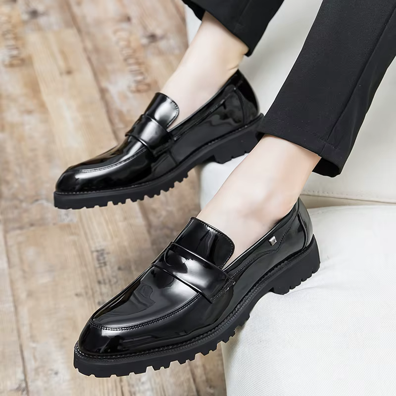 Lefu chaussures hommes semelle épaisse confortable à la mode marque