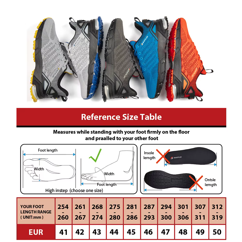 Baasploa-Chaussures de course professionnelles pour hommes
