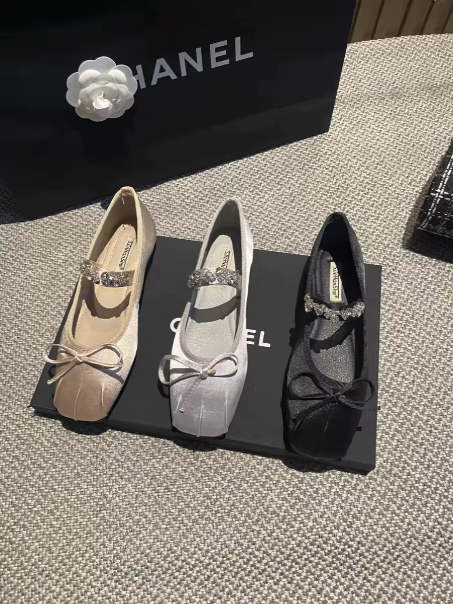 Chaussures plates Parker carrées pour femmes, chaussures de ballet décontractées, Mary Gasoline, biscuits français, printemps, nouvelle mode, 2025