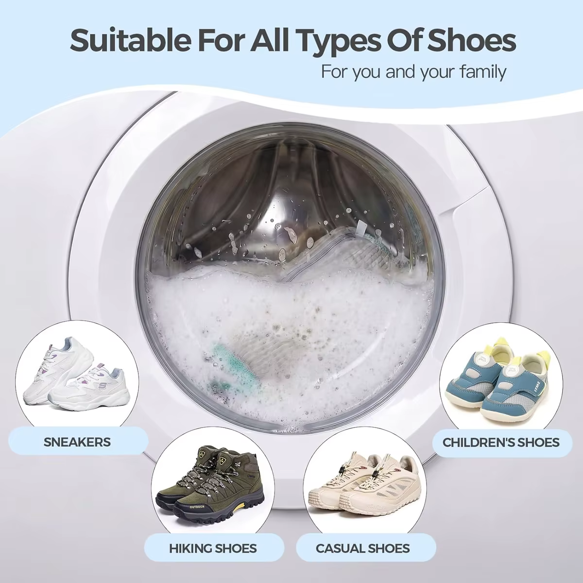 Sac de lavage protecteur pour chaussures et baskets