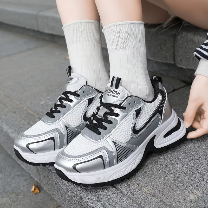 Chaussures de sport respirantes pour femmes – Offre spéciale de la saison – Baskets décontractées style « Dad Shoes » confortables à semelle épaisse – Collection transfrontalière été-automne