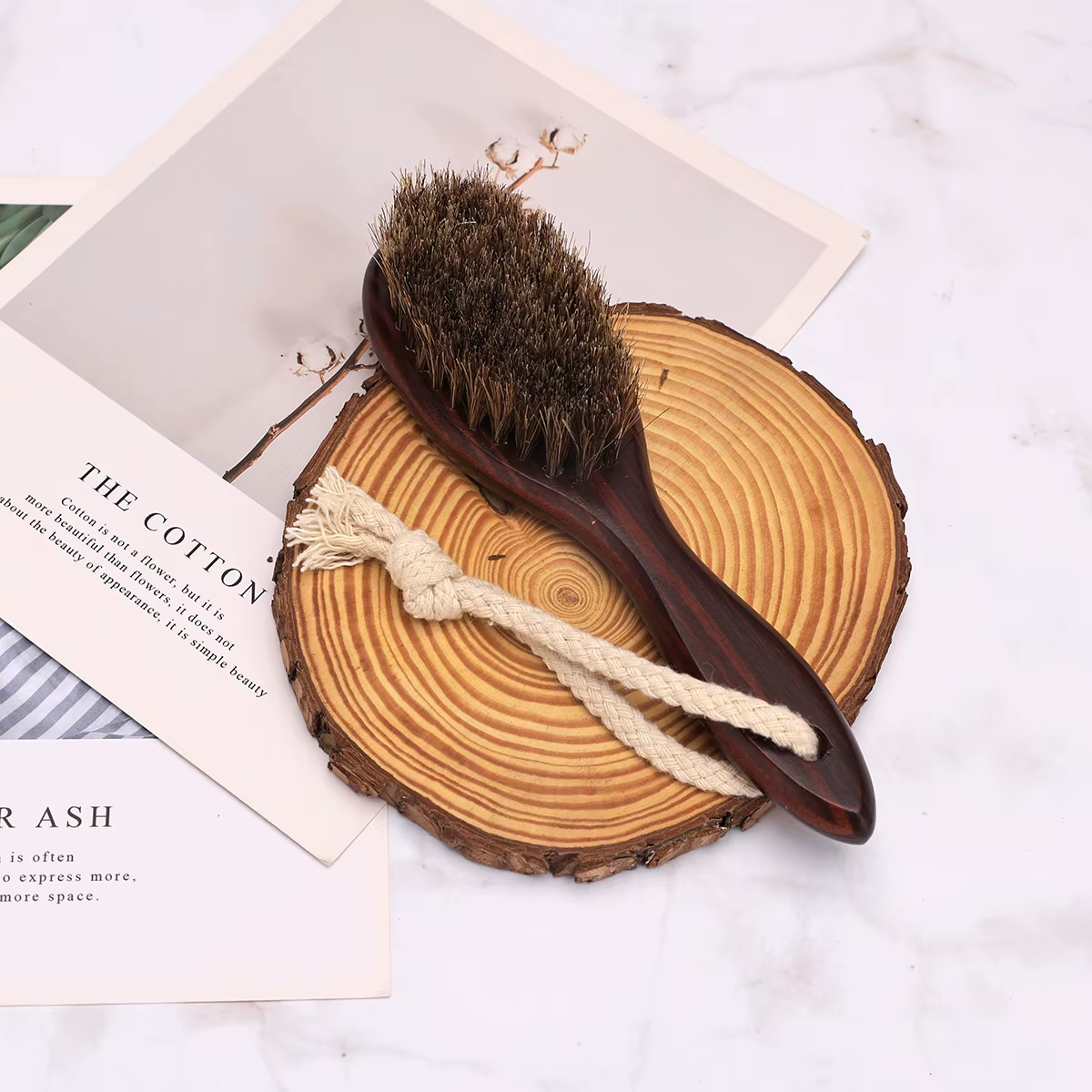 Professionnel barbier rasage barbe brosse cheveux Duster brosses crin Salon visage moustache propre rasage outils de coiffure