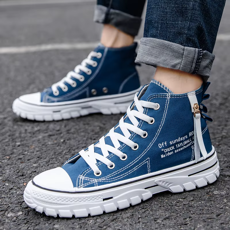 Chaussures montantes en toile pour hommes – Collection été 2025 – Tendance décontractée et polyvalente