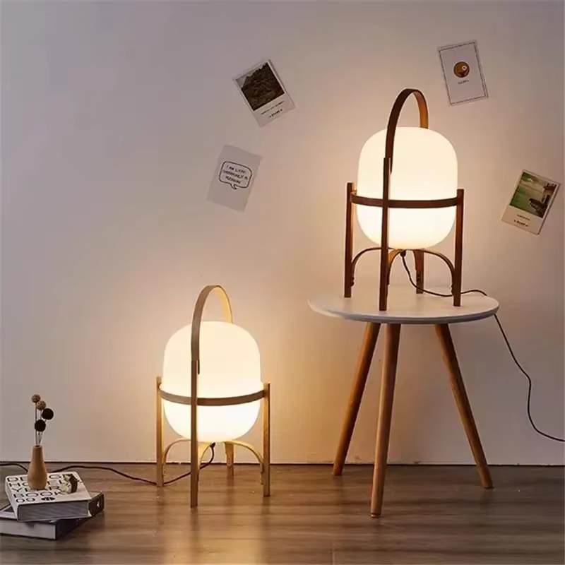 Lampe de table LED en bois Wabi Sabi, abat-jour en verre minimaliste pour bureau, chambre à coucher, chevet, salon, lecture, décoration intérieure, lampe sur pied