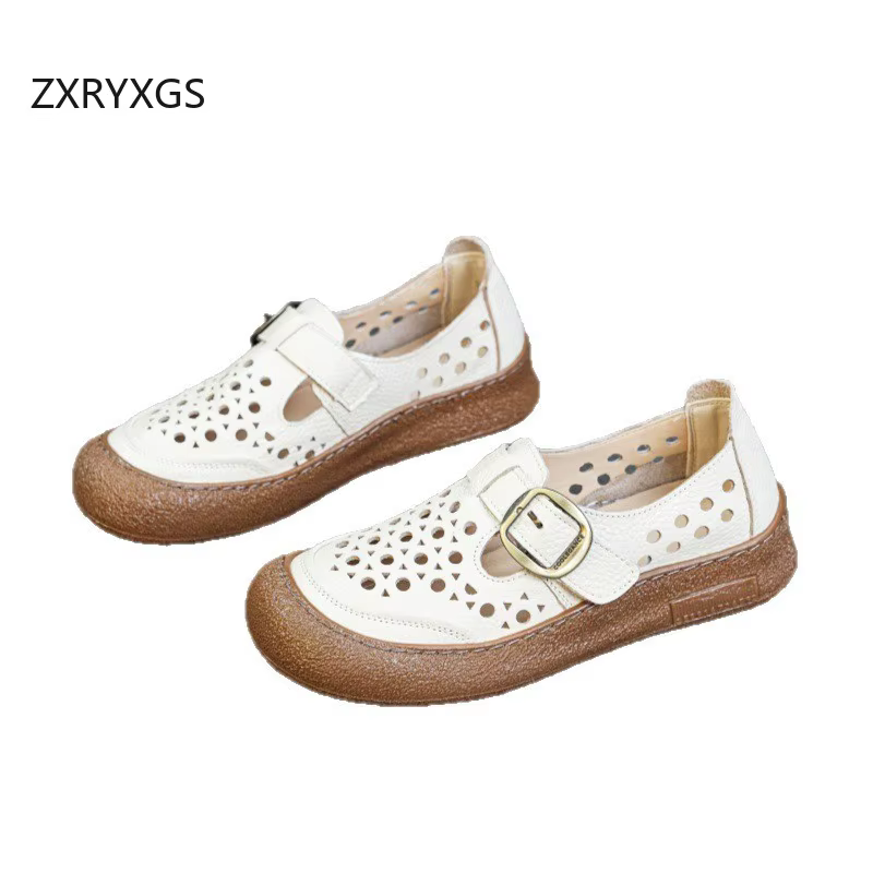 ZXRYXGS 2025 nouveau printemps été chaussures en cuir véritable