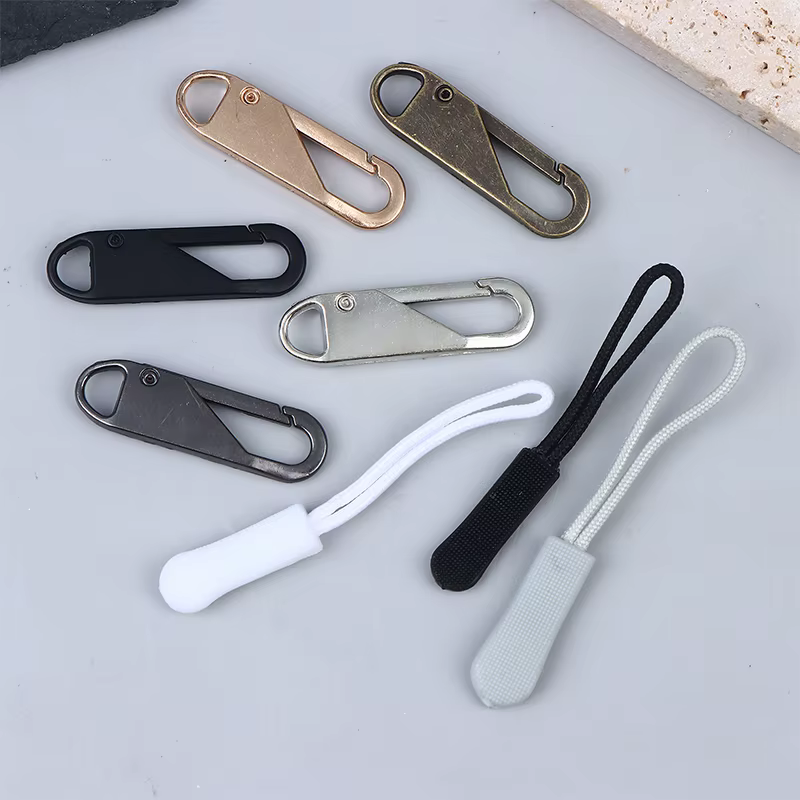Accessoires pour sacs et vestes : 5/10/20 pièces d'extenseurs de cordon de fermeture éclair ; tirettes métalliques